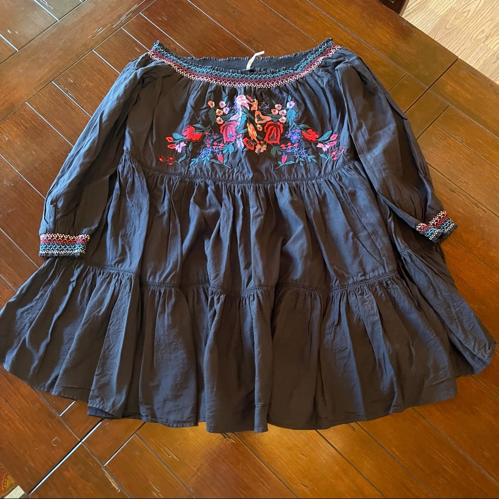 Free People Sun Beams Dress in Black - Picture 11 of 12